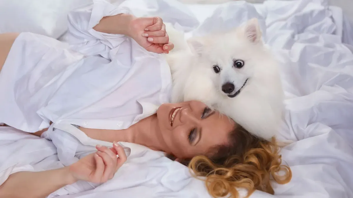 Dog and owner together