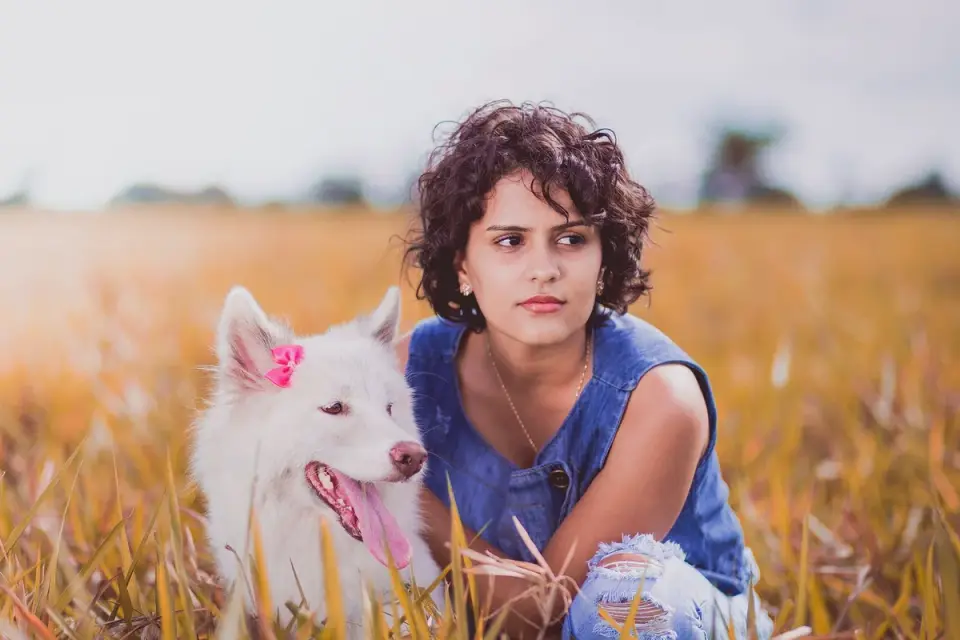 Dog and owner together